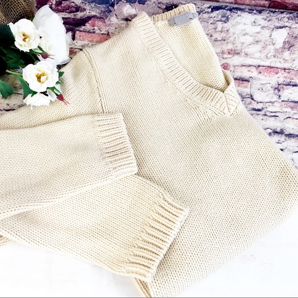 J. Crew Sweaters - J CREW Ivory Crop Sweater, Size Small